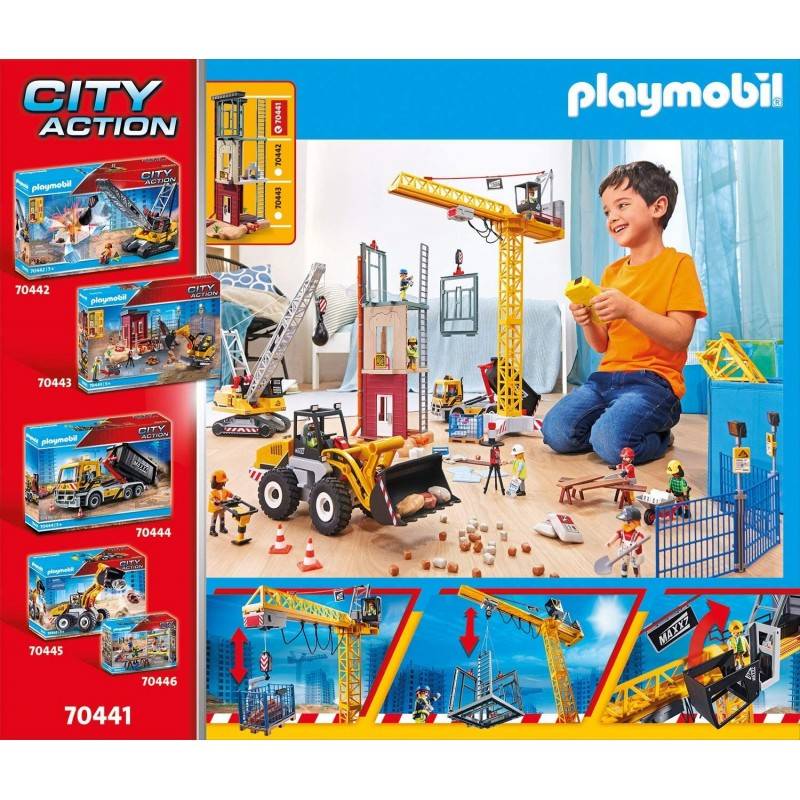 Playmobil 70441 City Action Construction Crane With Remote Control